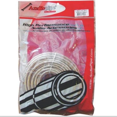 AUDIOP AUDIOP CABLE1225 12 Gauge 25ft Bagged Spool Speaker Wire - Clear CABLE1225